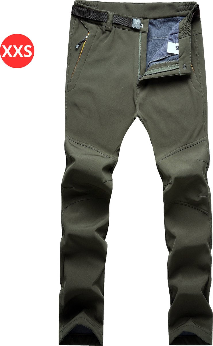Skibroek - Skipak - Snowboard Broek - Winterbroek - Sneeuwbroek - Heren - Wintersport - Legergroen XXS