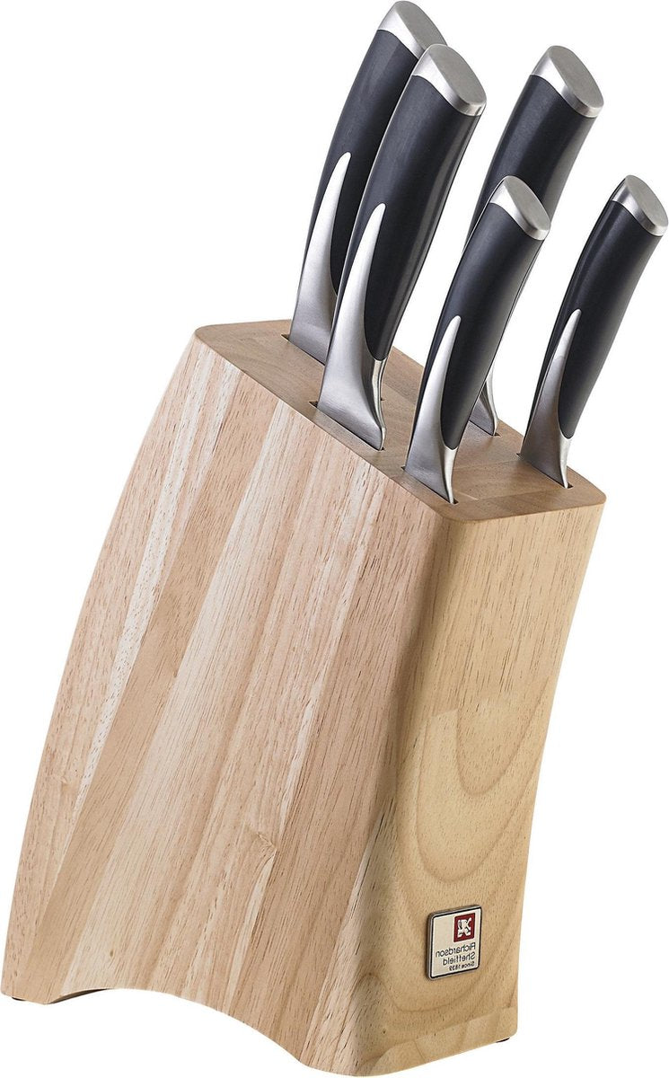 Richardson Sheffield Kyu - 5-delige messenset inclusief messenblok - hout