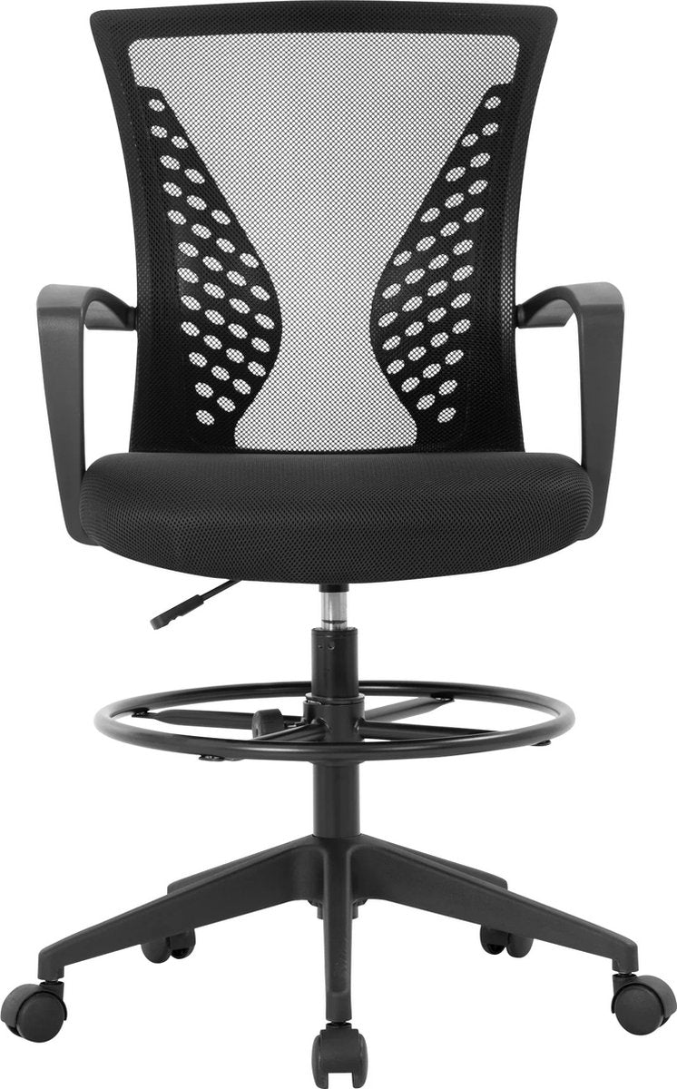 Best Office OC-20DF2-Black Office Chair - Home & Office Chair - Up to 113 KG - Ergonomic - Black