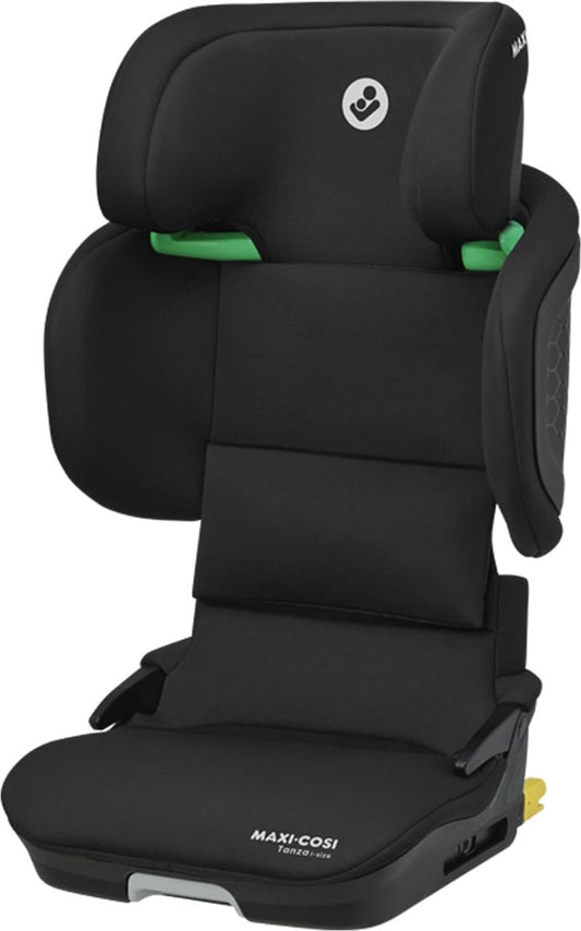 Maxi-Cosi Tanza i-Size, Draagbare Autostoel voor Kinderen, 3,5-12 jaar, 100-150cm, Opvouwbare Autostoel, 10 Hoofdsteunposities, G-CELL-bescherming, Gewatteerde & Verhoogde Zitting, Full Black