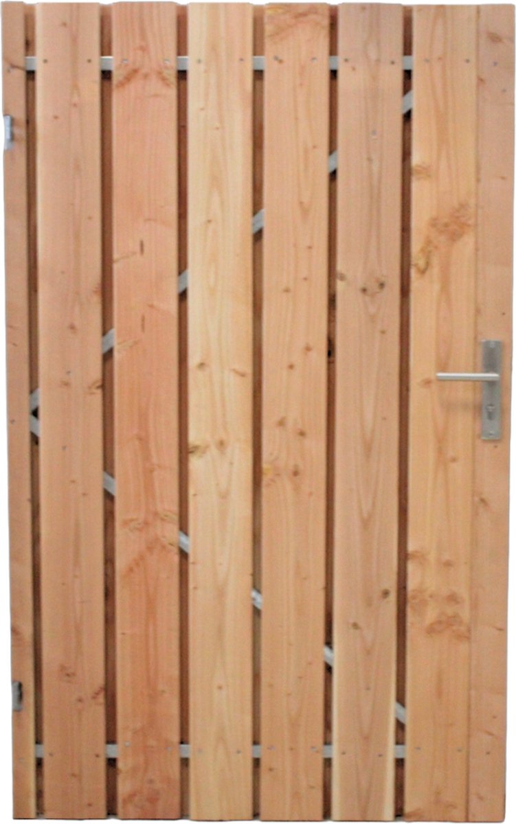 Douglas tuinpoort inclusief cilinderslot en stalen frame 100 x 180 ( linksdraaiend )