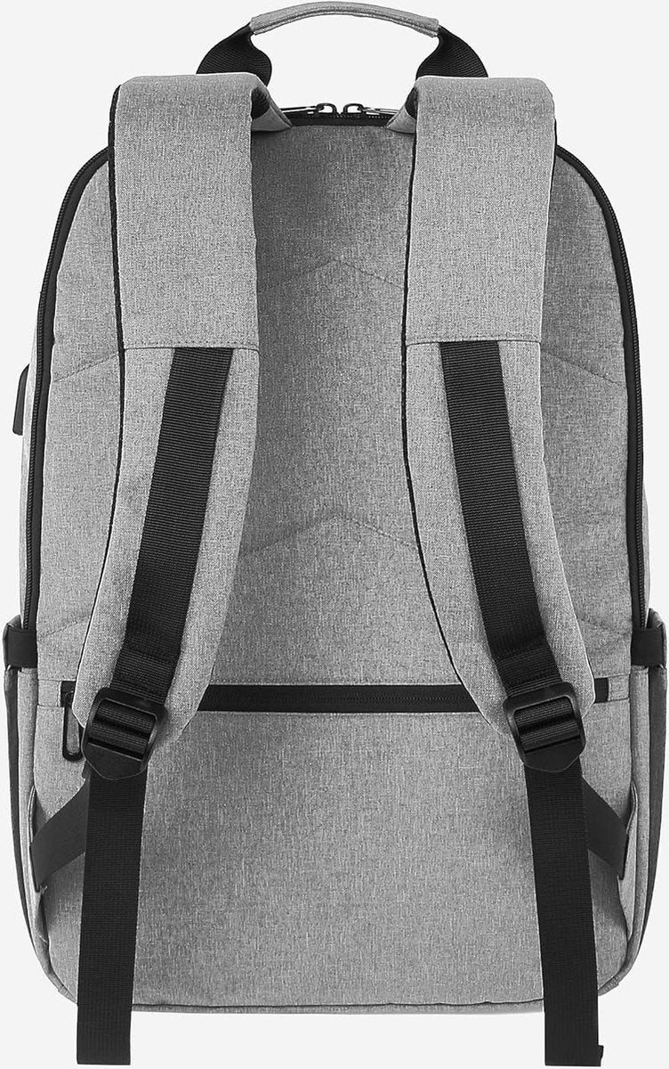 Laptop Rugzak 17 inch met USB-oplaadpoort - Waterbestendig - Verborgen Zak - Geschikt voor 17 inch Laptop - Ruime Tas voor Zakenreizen School Heren Dames