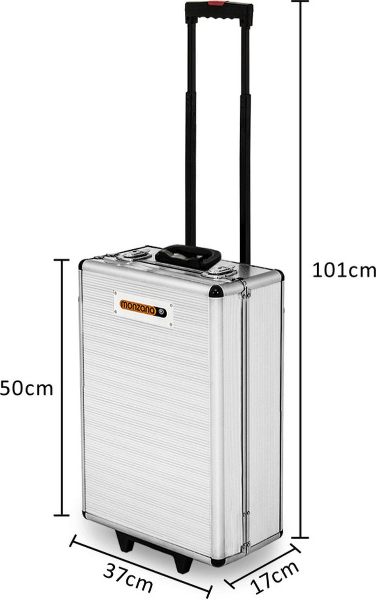 Tape Gereedschapstrolley 429-delig - Telescopisch handvat - Aluminium