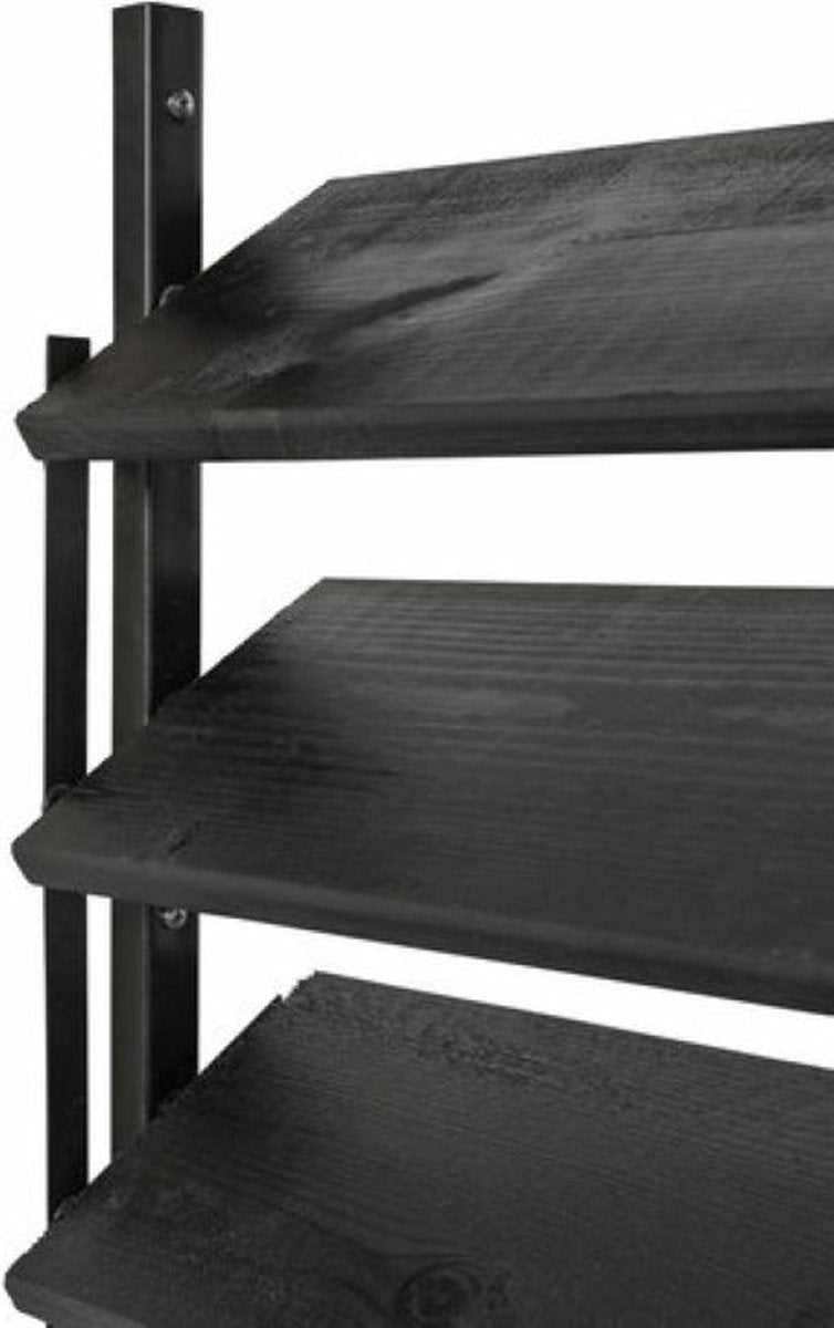Flex fence draaibare lamellen - 95 cm - zwart RVS - 2 stuks