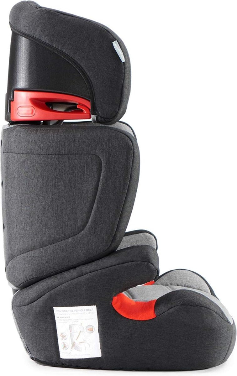 Car seat booster - Booster seat with Isofix - Adjustable Headrest for Toddlers - Group 2/3 - 15-36 kg - up to 12 years - Black/Grey