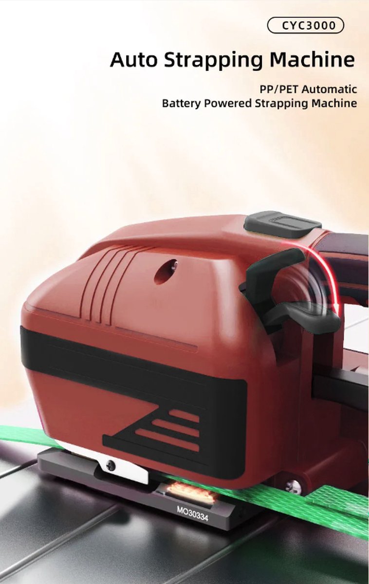 CYC3000 automatisch omsnoeringsapparaat / automatic strapping tool voor Pet en PP banden