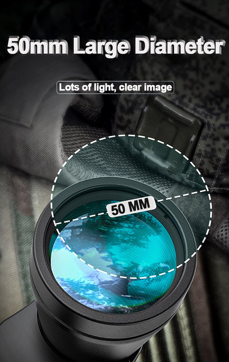 20X50 Militaire HD Zoom Krachtige Verrekijker Lange Afstand Telescoop Professionele Monoculair Weinig Licht Nachtzicht Voor Jacht Optische HD Glazen Lens Weinig Licht Nachtzicht Jacht Draagbare Nachtkijker