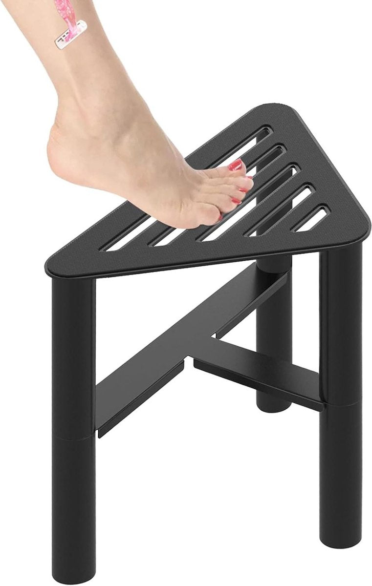 Metal Corner Shower Bench Stool Waterproof | For Inside Shower | Foot Rest Bench Bathroom | Shower Stool Seat For Shaving Legs | pop up stool