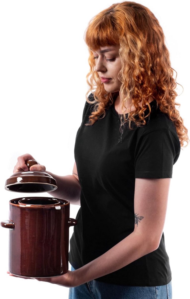 Fermentatiepot - Fermenteren - Fermentatiepot - Zuurkoolpot - Weckpot - Must have voor het inmaken van groente!