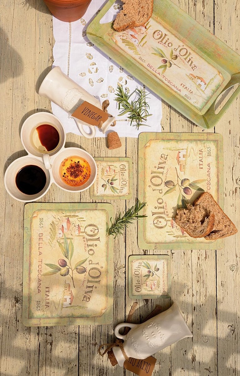 4-Piece Extra Large Cork Placemat Set, Multi-Coloured, 40 x 29 cm