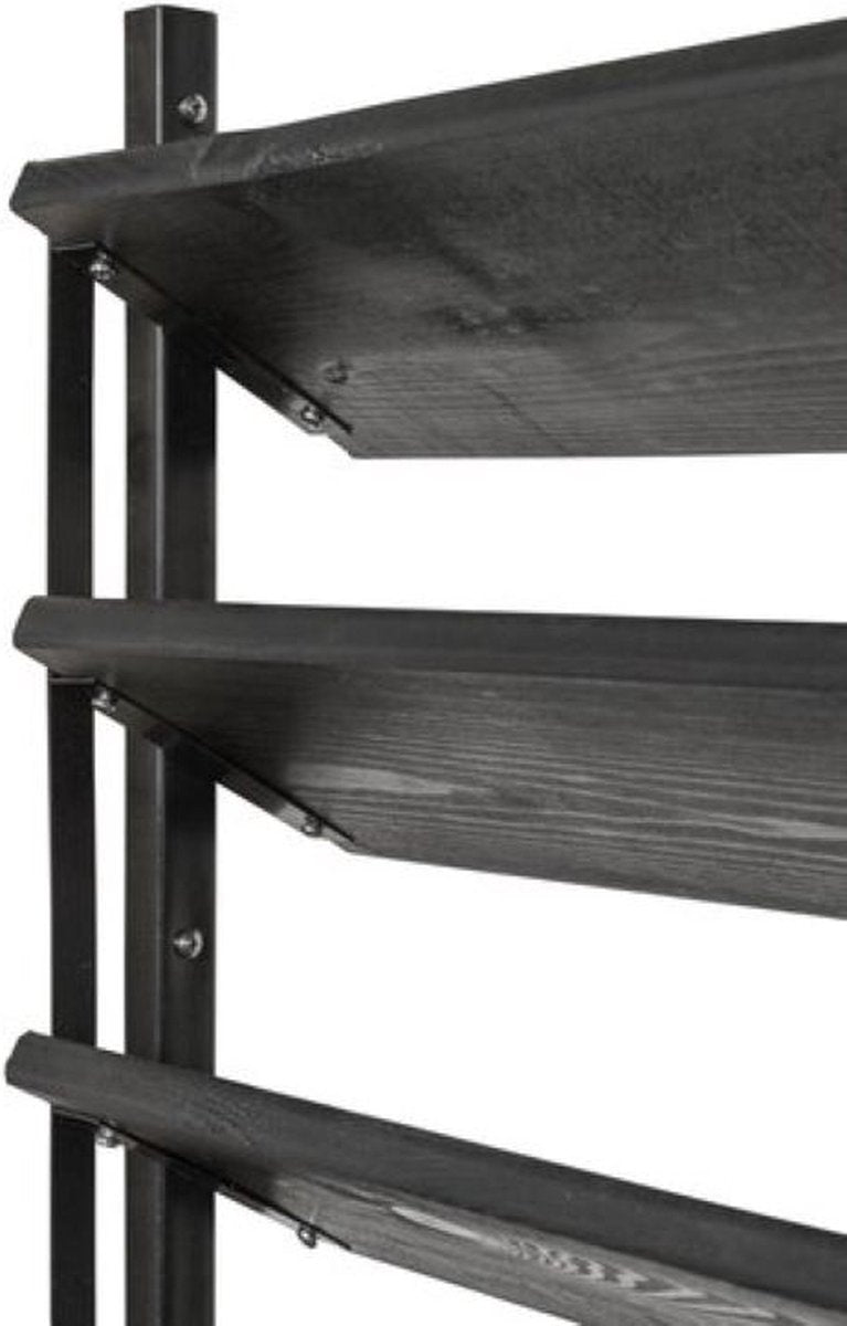 Flex fence draaibare lamellen - 165 cm - zwart RVS - 2 stuks
