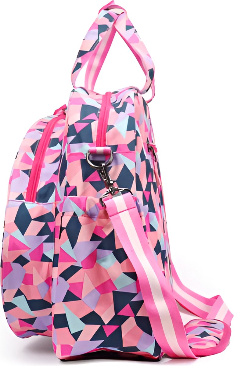 E-Shop4u - Tennistas - Tennis & Badminton Racketsporttas Dames - Eén Schouder - Schoenentas - Trekkoord - 40x13x38cm - Pickleball - Squash - Padel - Tennistas - Lavendel