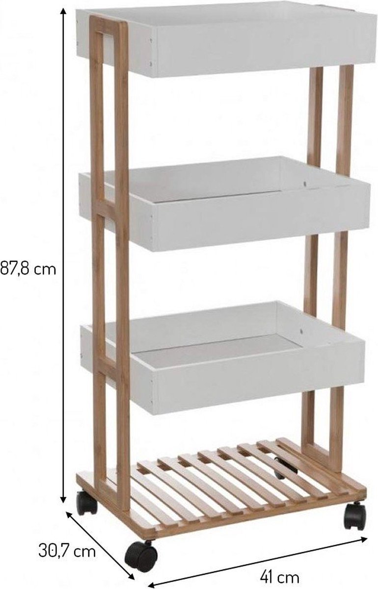 Trolley Yanis 4-Laags Wit