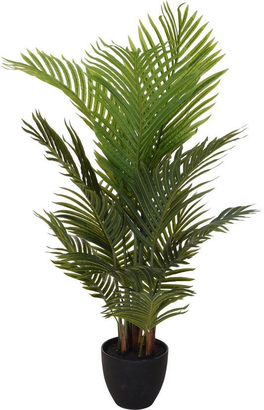 1x Green artificial Areca palm plant in pot 94 cm - Home decoration/accessories - Artificial plants - Fake plants - Houseplants - Palm trees - Areca palms for indoors