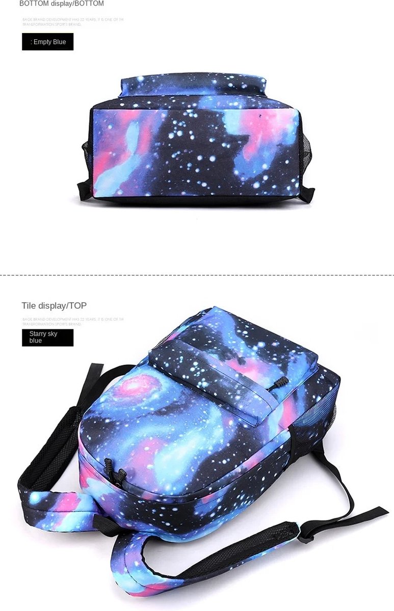 Verkoop Nederland® - Mode - Rugzak - Mbappé - Meisjes - Jongens - Schooltas Kinderen - Zwart/Blauw - Tiener - 20-35 Liter - Met Gratis Schoudertas + Pennenzak)