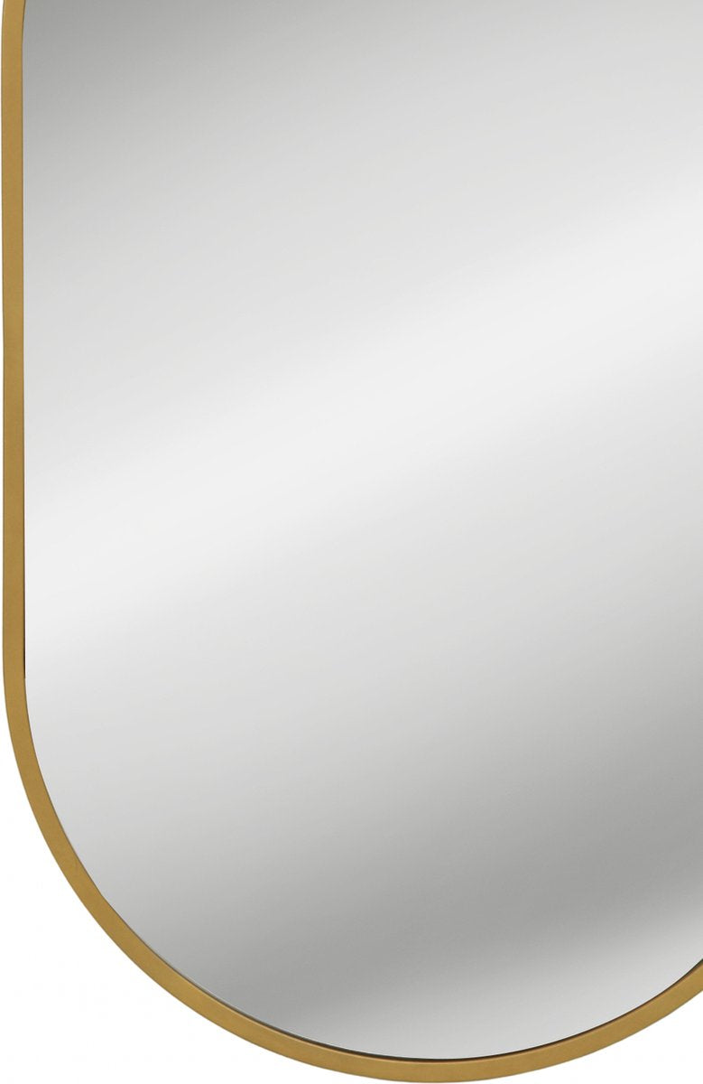 Badkamerspiegel Ovaal goud - Metaal - Spiegel - Hangspiegel - Wandspiegel - 100x60 cm
