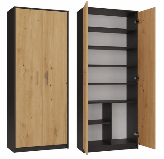 Office cabinet anthracite oak color