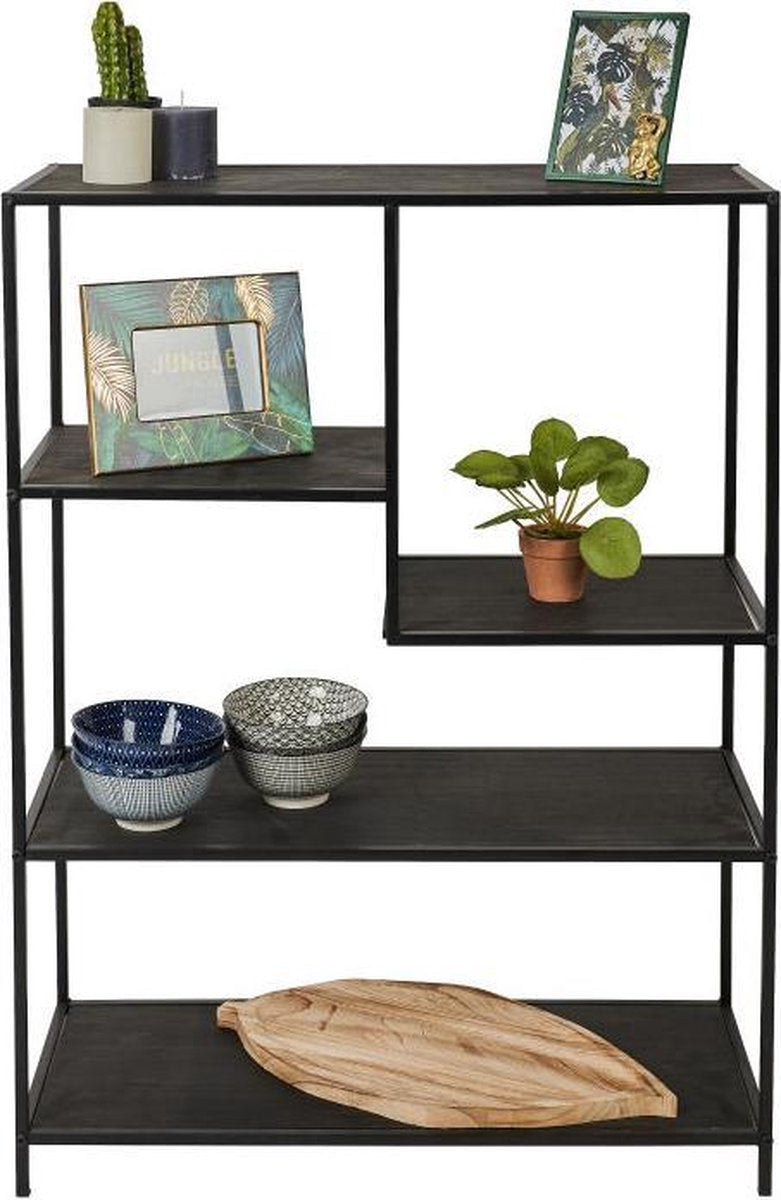 Wandrek XXL Vakkenkast - Metaal - Hout - Vintage