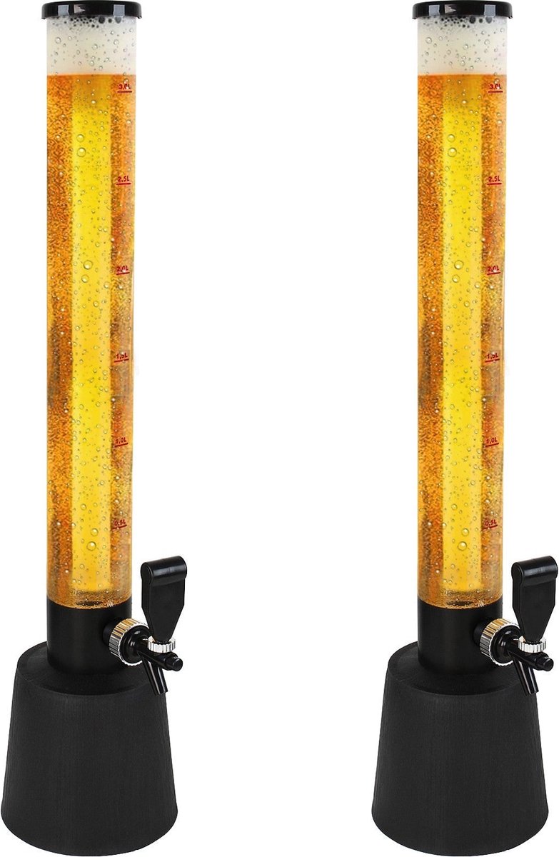 Biertoren - set van 2 - biertap - feesttopper