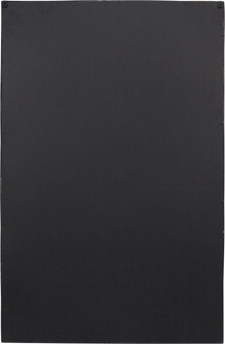 4goodz Rechthoekige Spiegel Raam Drieluik Metaal 75x115x2 cm - Zwart