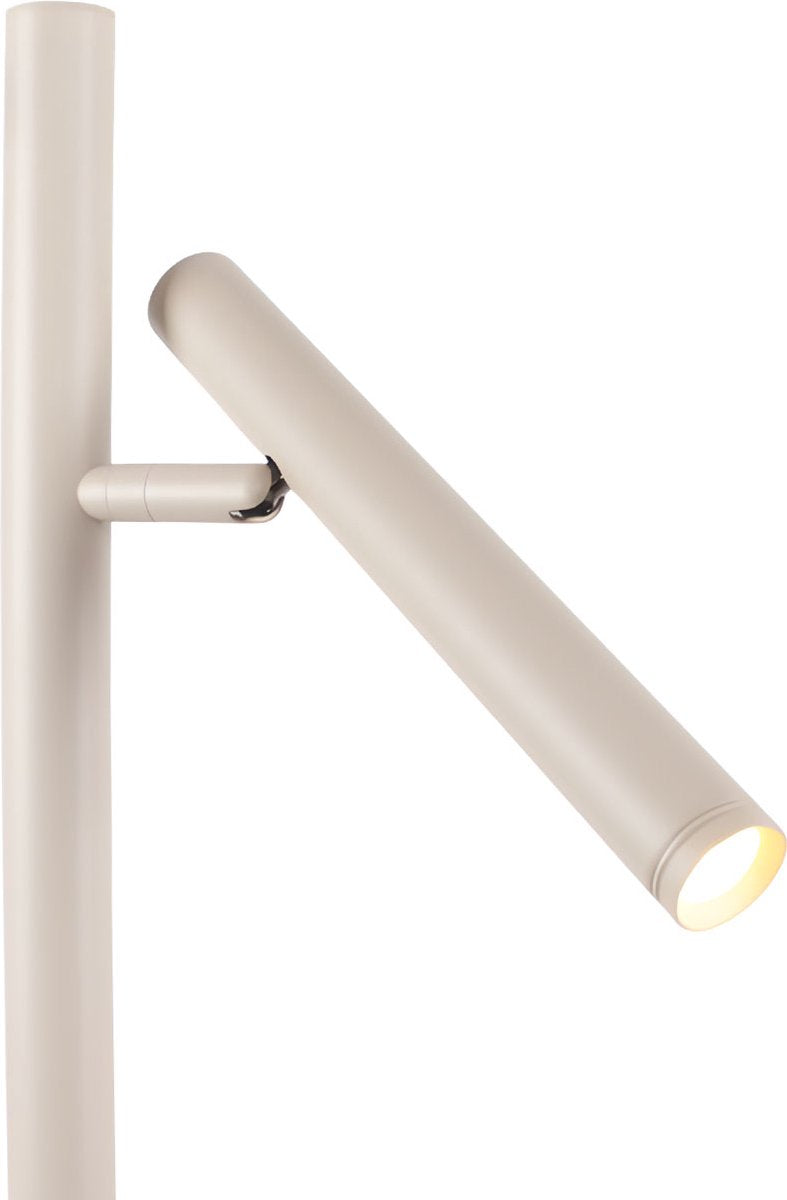 Staande Luogo leeslamp | 1 lichts | zand / beige / crème | metaal | 133 cm | vloerlamp | dimbaar | modern design