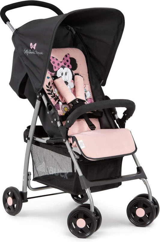 Sporty lightweight buggy up to 18 kg with recline position from birth, easy and compact fold, bumper bar, large shopping basket - red