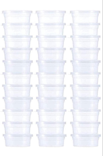 100 stuks plastic transparante bakjes met losse deksels voor saus, dips, salades en non-food. Voor restaurants, afhaalmaaltijden, catering, kunstwerken, enz. gemaakt van volledig gerecycled mono pp. (250 ml)