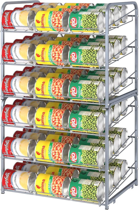 Blikjeshouder koelkast, blikjesdispenser koelkast organizer, blikjesrek organizer, set van 2 koelkast blikjesdispensers voor drankblikjes, bier, ingeblikt voedsel opslag blikjesrek met 3 niveaus,