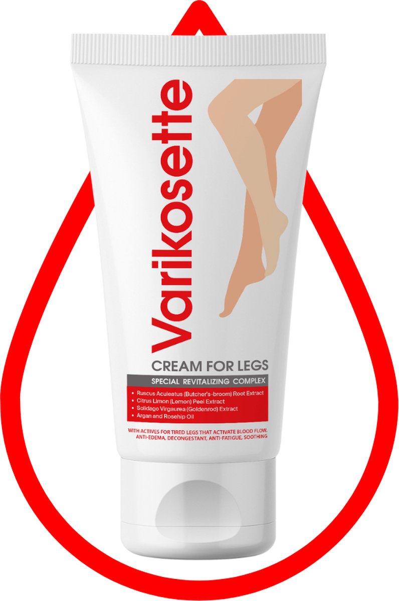 Varikosette - crème voor de benen - zware benen - vermoeide benen - spataderen - doorbloeding - etalagebenen - 2+1 gratis