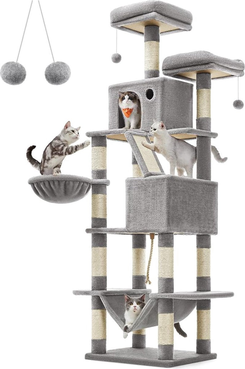 Heavy duty cat scratching post - Tall cat scratching post - Log scratching post - Cat tower - Ceiling scratching post - Sturdy scratching post - Cat scratching post - XXL - Cat enclosure