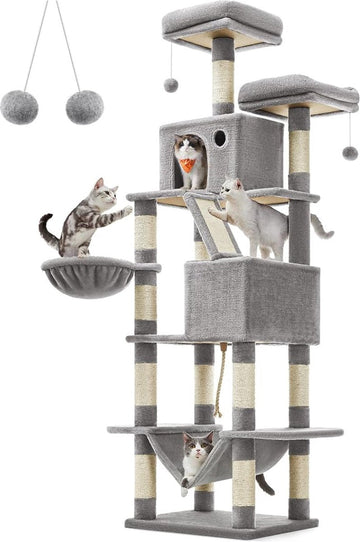 Krabpaal voor zware katten - Hoge krabpaal - Krabpaal boomstam - Kat toren - Krabpaal plafond - Stevige krabpaal - Krabpaal voor katten - XXL - Katten verblijf