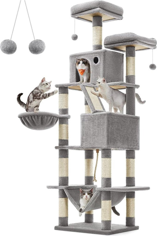 Heavy duty cat scratching post - Tall cat scratching post - Log scratching post - Cat tower - Ceiling scratching post - Sturdy scratching post - Cat scratching post - XXL - Cat enclosure
