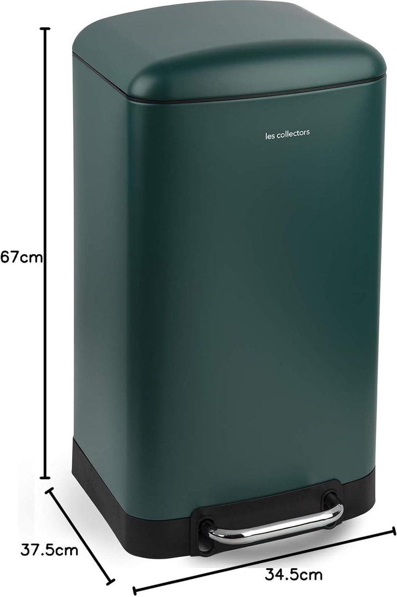 Vuilnisbak 60 liter Roestvrij staal - Grote Inhoud - Soft-Close Deksel Handig in Gebruik Vuilnisbak 60 liter
