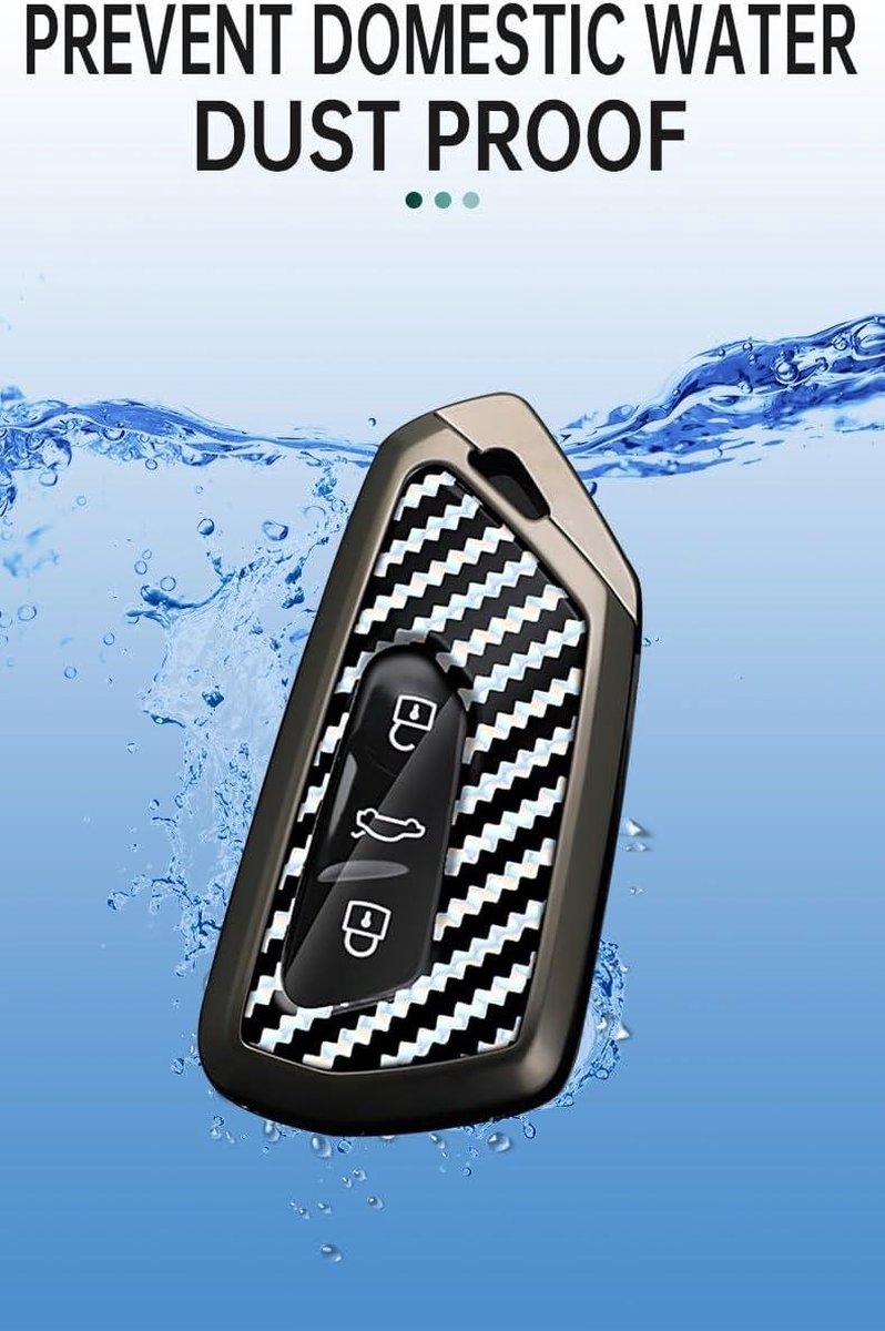 Key case VW Golf 8 GTE GTI ID.3 ID.4 - Seat Leon MK4 Cupra Formentor - Skoda Octavia Enyaq metal key cover - keychain with logo