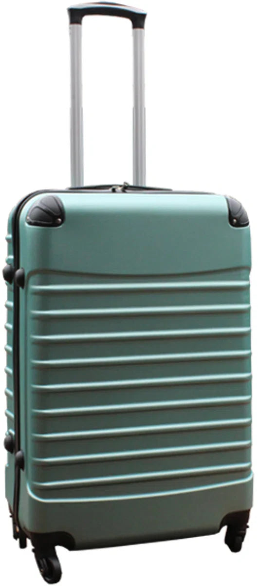 Travelerz kofferset 2-delig ABS groot - met cijferslot - 69 liter - groen – goud