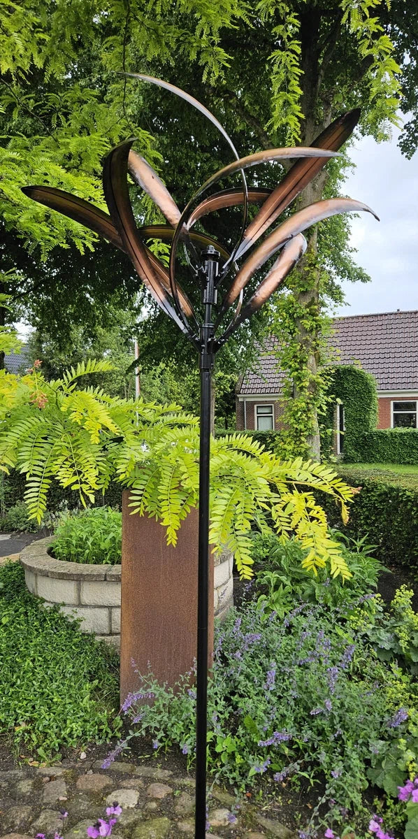 WINDMILL / ELEGANT / GARDEN STAKE / GARDEN STATUE / METAL / WINDSPINNER
