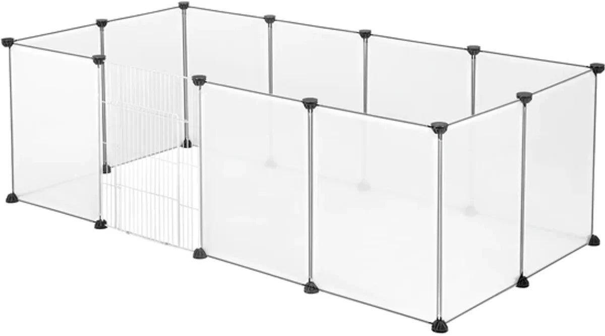Animal run - Outdoor run - For Rabbit, Guinea Pig, Puppy - Run for animals - Outdoor enclosure - Puppy run - Rabbit hutch - For Outdoor use - Transparent