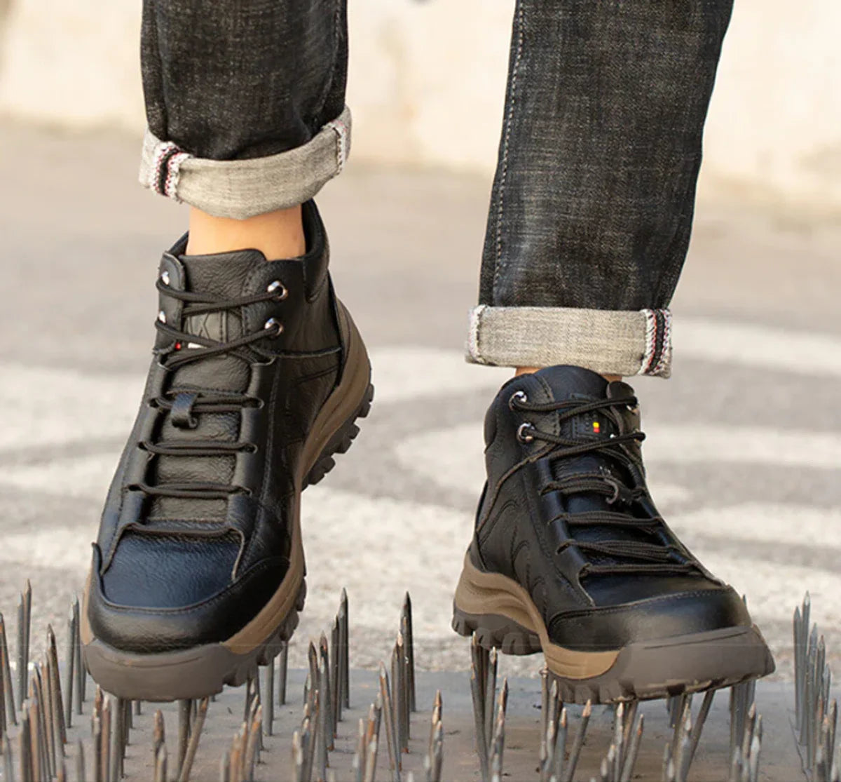 Safety Shoes - 41 - SB - Ladies / Gentlemen - Leather Safety Shoes - Shoes for work - Working boots - Protective shoes - Anti impact - Unmarkable Sole - Anti slip - Protective toe - Protective sole