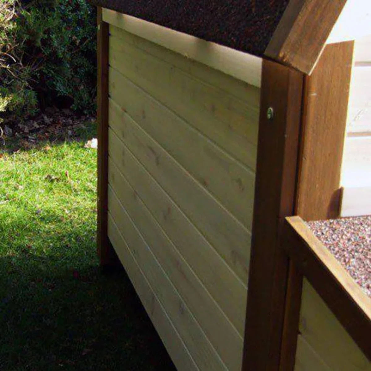 Chicken coop Animal Farm - White/Brown - 136 x 74.5 x 75 cm