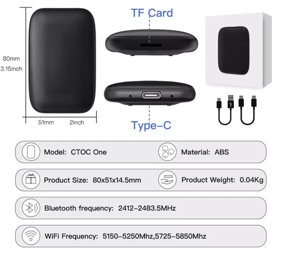 Wireless AI Dongle met Netflix en Youtube - geschikt voor Apple CarPlay & voor Android auto - 5GHZ - 8GB - 128GB uitbreiding - Compact - Snel - Zwart