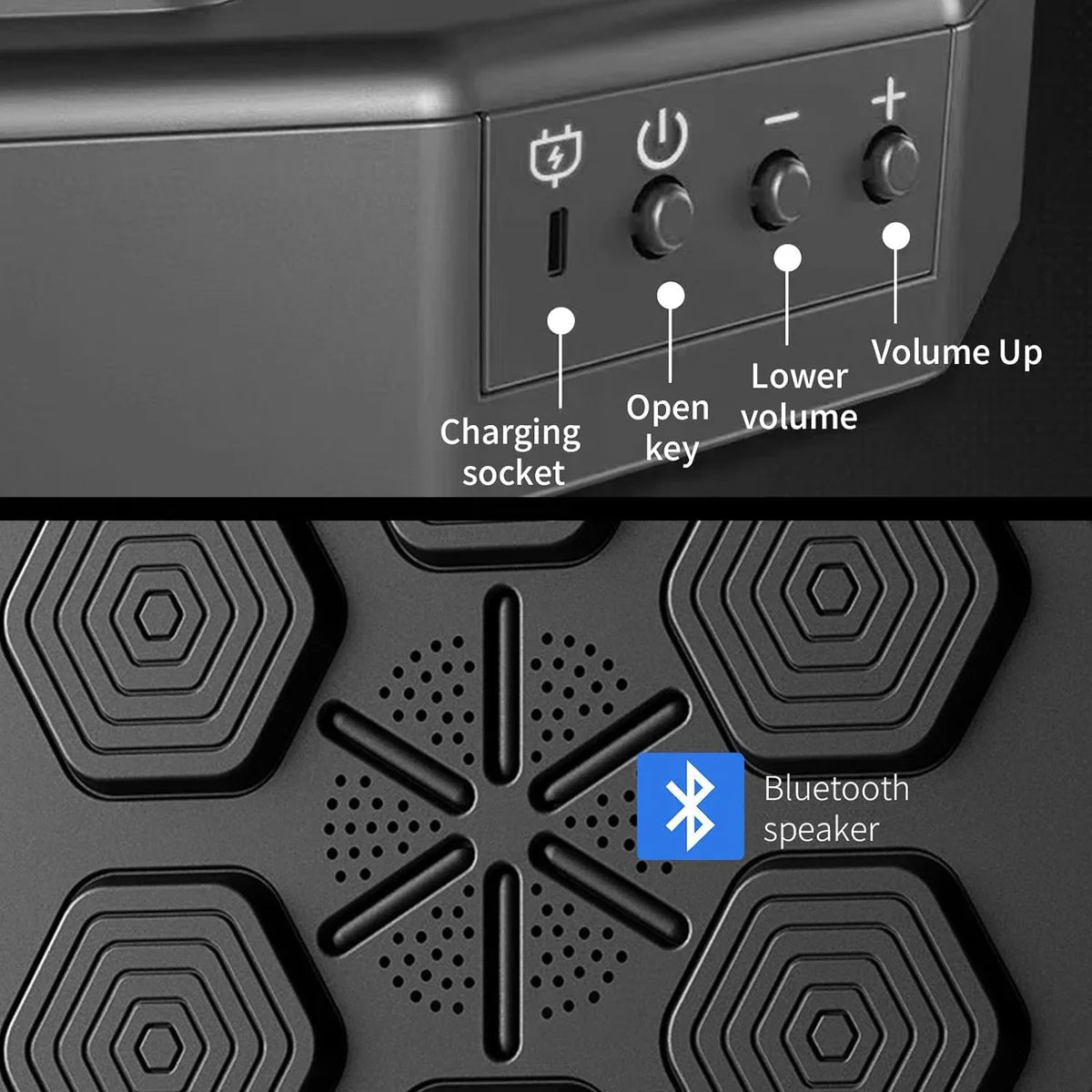 Boksmachine - Digitale boksmachine - Met muziek & Bluetooth - Intelligente Training - Muurbevestiging - Zwart - Boksen - Boksbal - Bokszak - Boxing Machine - Boxmachine - Boksmachine met muziek