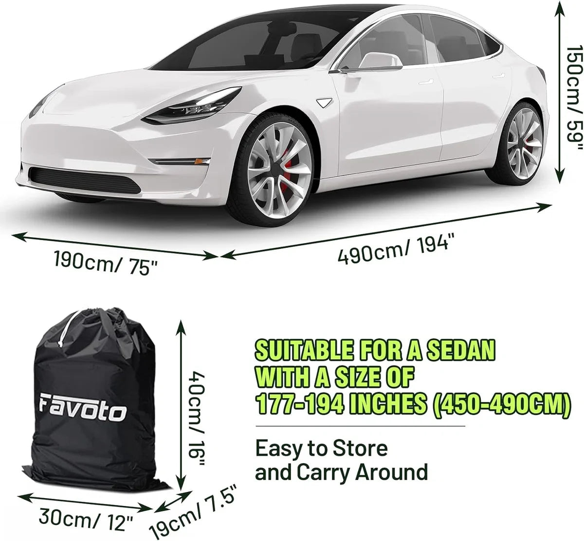 Autohoes voor Buiten - Autobeschermhoes - Afdekhoes Auto - incl. Opbergtas