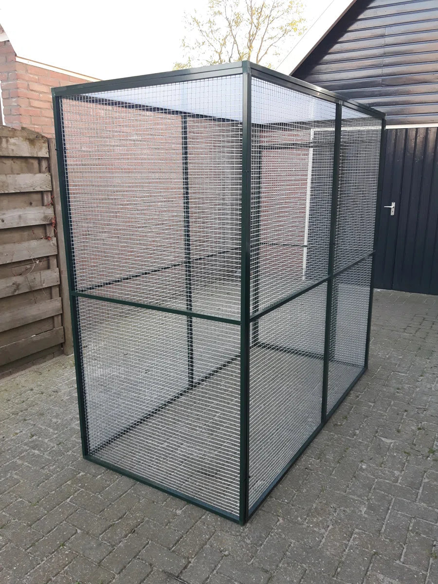 Cat run - Cat cage - Cat enclosure - Aviary - Rabbit run - Aluminium - Maintenance-free - Dimensions 100 x 204 x 202cm.