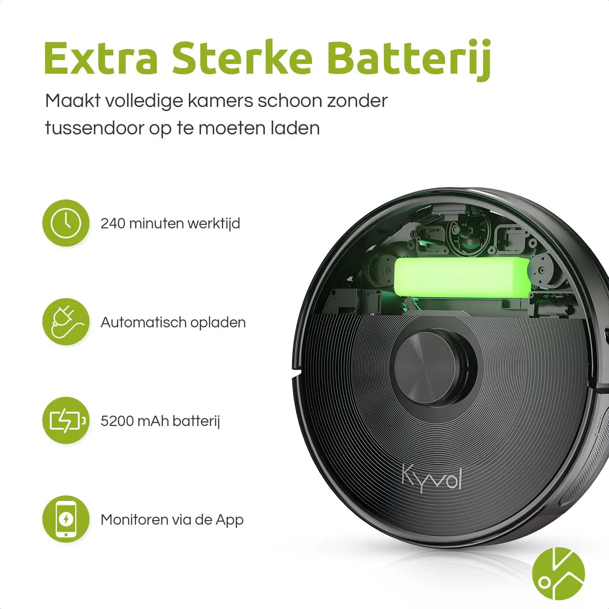 Cybovac S31 robotstofzuiger met laadstation en dweilfunctie - Zwart | Elektrisch | Automatisch | met app | Leegt zichzelf | Smart