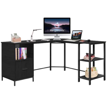 Xergonomic Industrieel Hoekhoekbureau Met Kastje