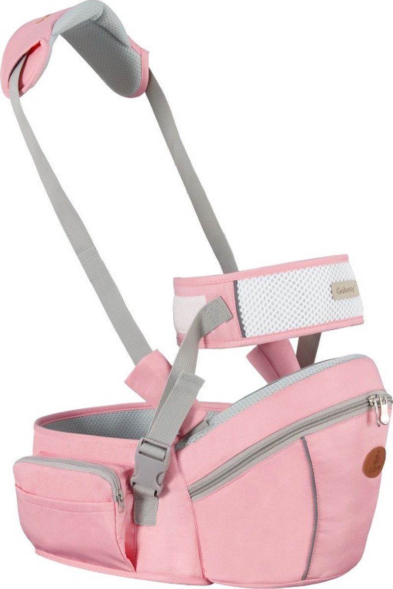 Baby Heupdrager met Extra Band en Nekband – Roze – Heupsteun voor Baby en Peuter – Draagtas met Veiligheidsband tegen Rugklachten – Kind Hip Seat Carrier – Ergonomisch – Veilig – Comfortabel – Ondersteuning voor Ouders – Praktisch