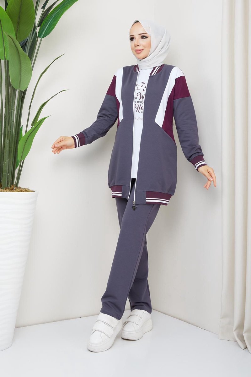 Lang trainingspak voor hijab islamitisch pak Officieel trainingspak Tracksuit Dames Trainingspak Dames Set Merk MMH Set Fashion Casual Trainingspak Dames Kleding -M
