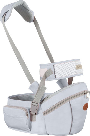 Baby Heupdrager met Extra Band en Nek Band – Grijs – Heupsteun voor Baby en Peuter – Draagtas met Veiligheidsband tegen Rugklachten – Kind Hip Seat Carrier
