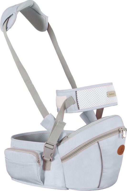 Baby Heupdrager met Extra Band en Nek Band – Grijs – Heupsteun voor Baby en Peuter – Draagtas met Veiligheidsband tegen Rugklachten – Kind Hip Seat Carrier