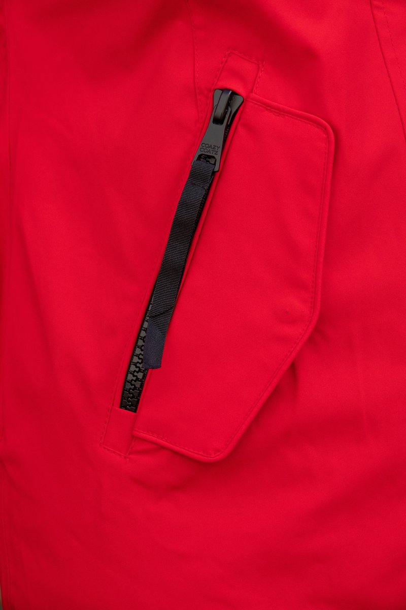 Lange dames tussenjas - Waterafstotend & getailleerd - Rood - Maat 42